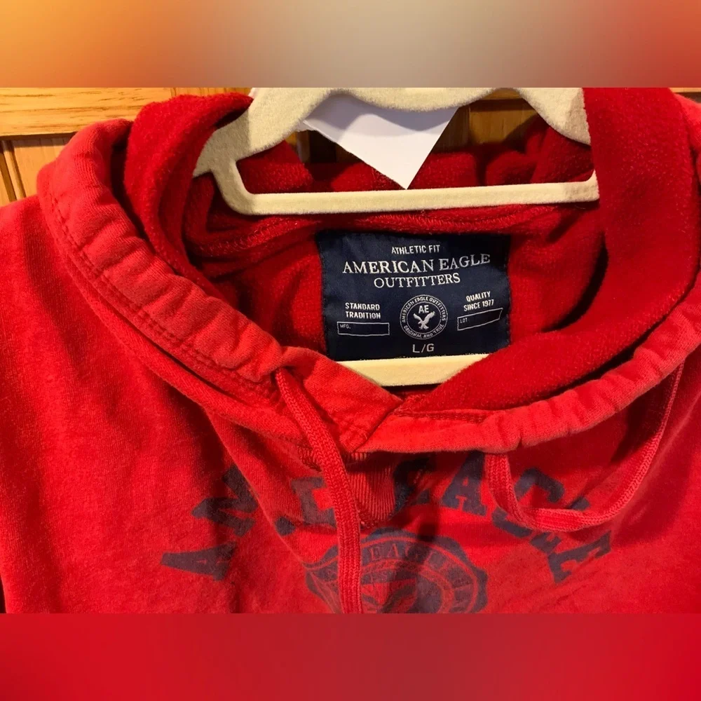 American Eagle Outfitters Bold Red Hoodie Y2K